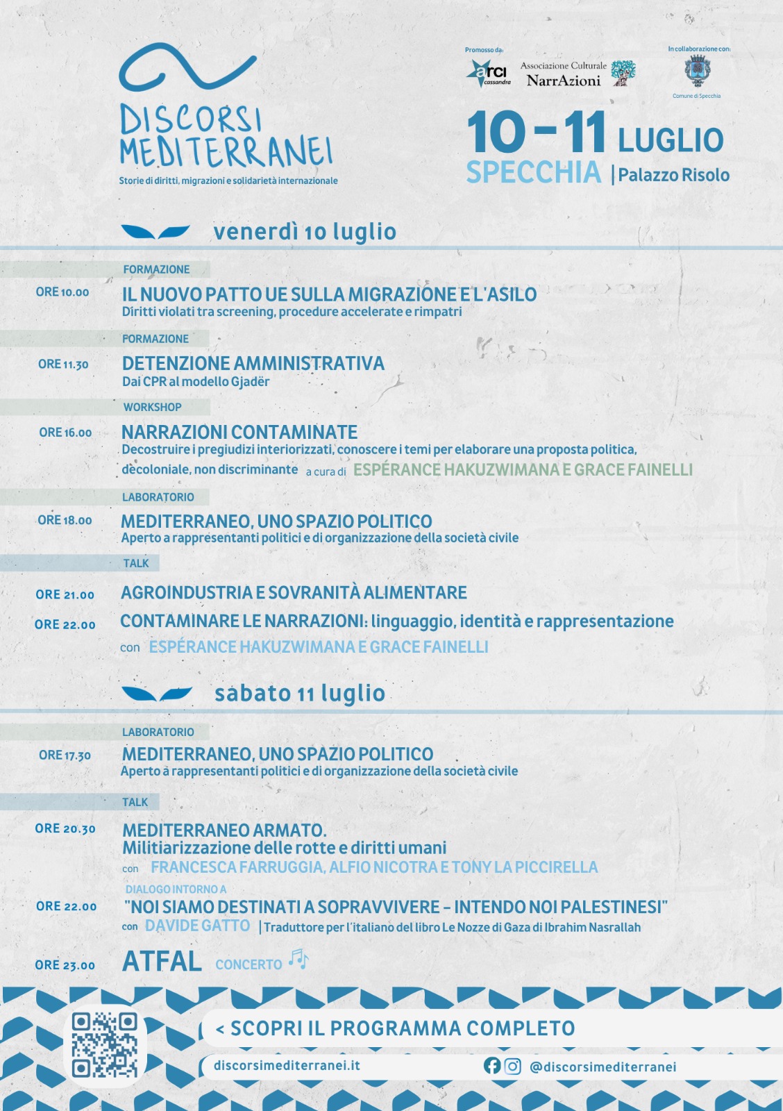 Specchia: oggi “Mediterraneo, spazio politico” Domani la conclusione della rassegna