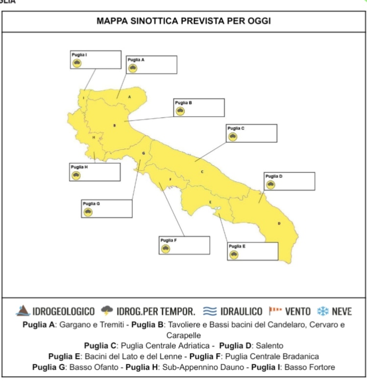 puglia maltempo allerta per temporali dal pomeriggio protezione civile previsioni meteo da Noinotizie.it puglia maltempo allerta per temporali dal pomeriggio protezione civile previsioni meteo