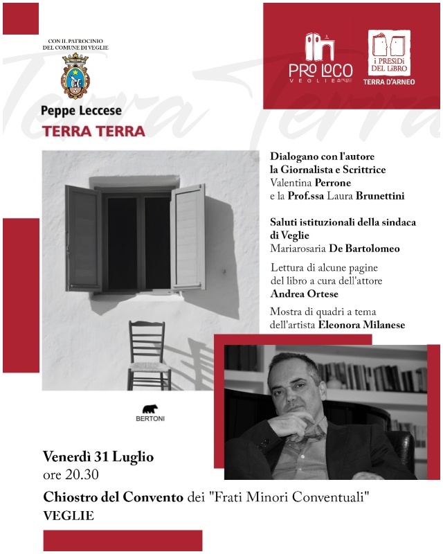 veglie terra terra presentazione il 31 luglio libro di peppe leccese da Noinotizie.it veglie terra terra presentazione il 31 luglio libro di peppe leccese