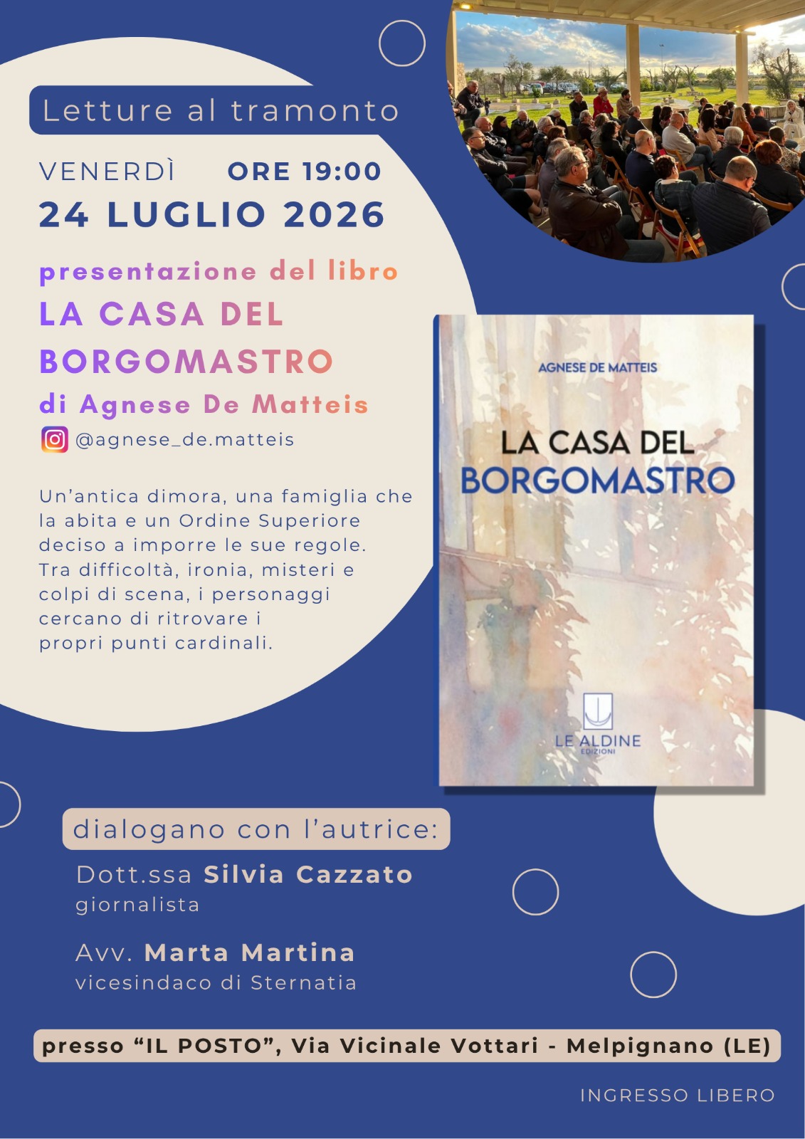 “La casa del Borgomastro” a Melpignano Presentazione il 24 luglio