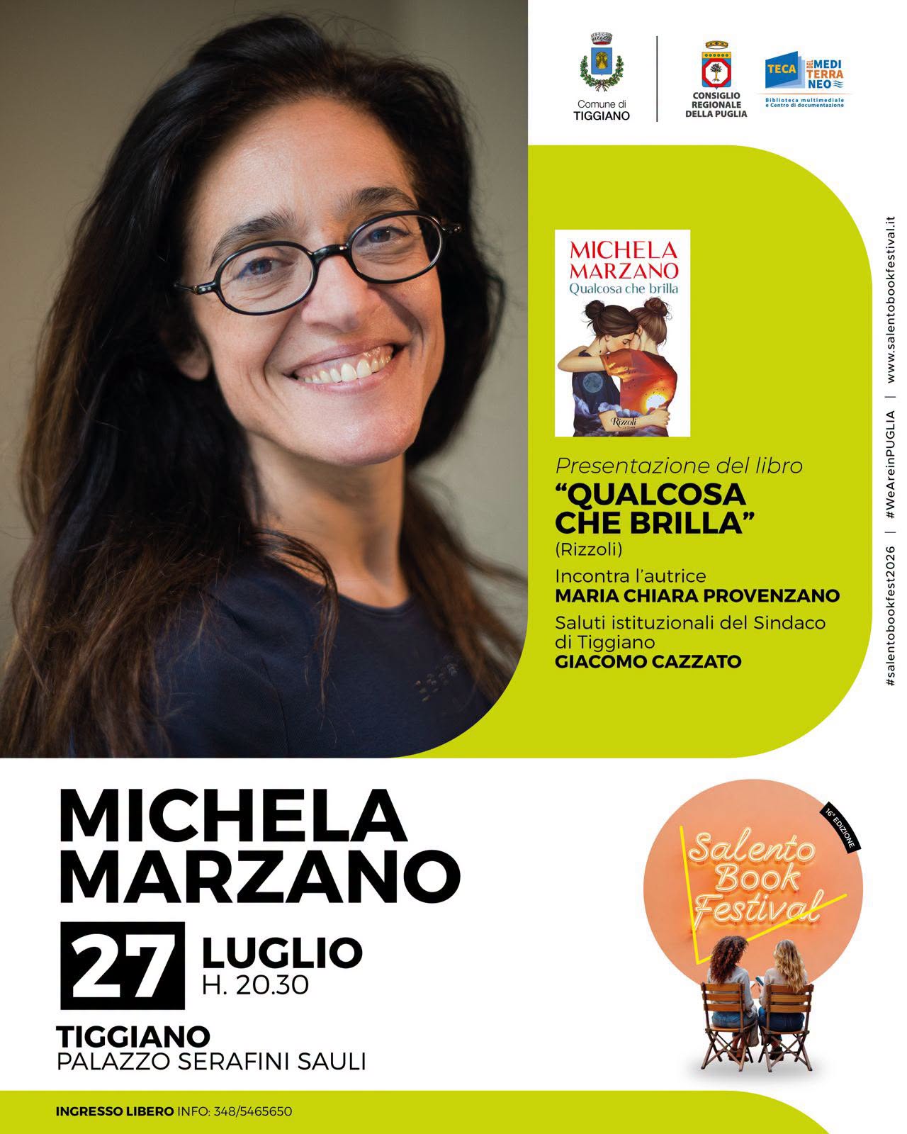 Salento book festival: doppio appuntamento a Tiggiano Stasera