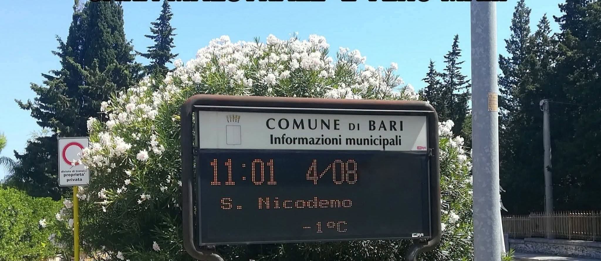 Bari: sogno di un mattino di piena estate Foto risalente a ieri