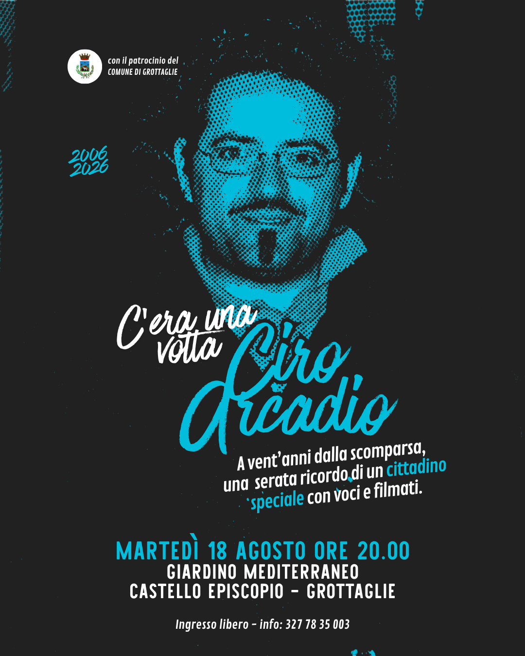 Grottaglie: stasera “C’era una volta Ciro Arcadio” Nel ventesimo anniversario della morte