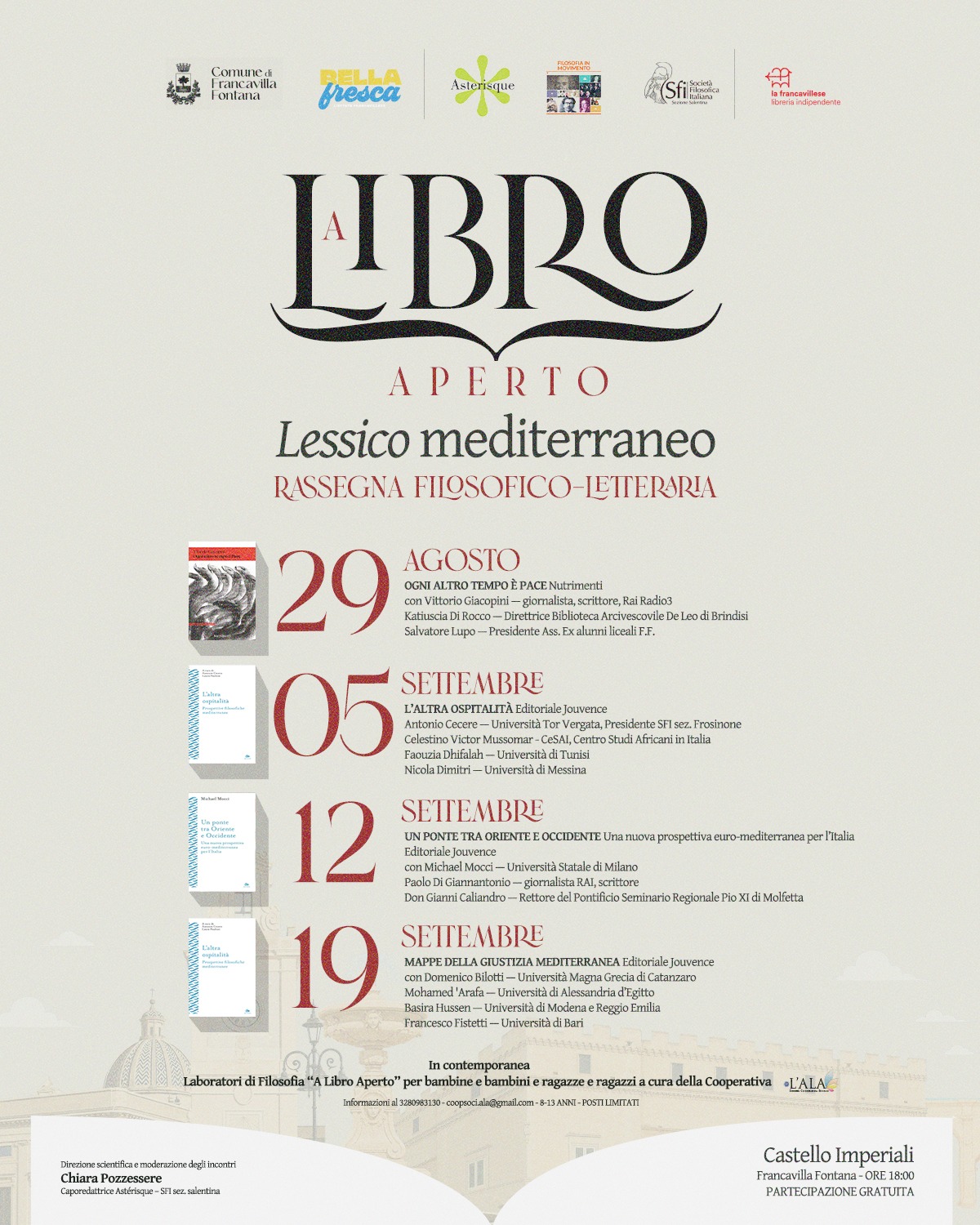 Francavilla Fontana: “A libro aperto” dal 29 agosto Seconda edizione