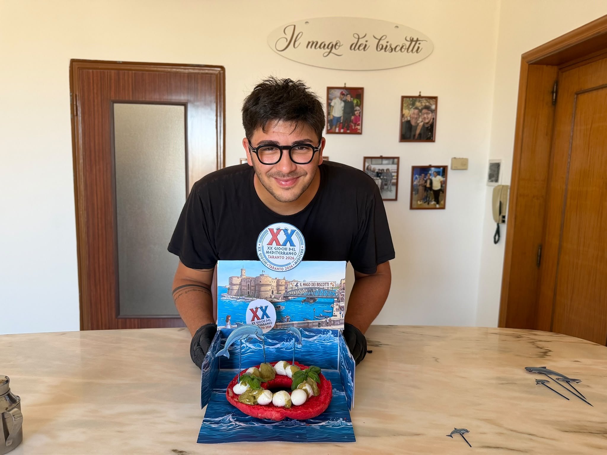 La frisella mediterranea, in omaggio ai Giochi Statte, idea del "mago dei biscotti"