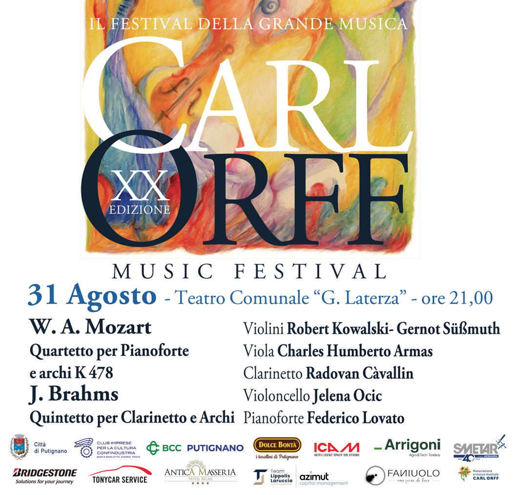 Putignano: concerto di musica da camera Carl Orff festival