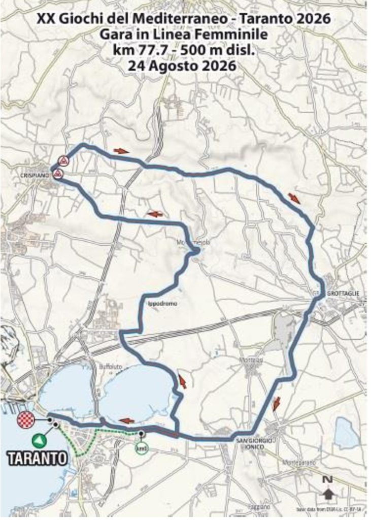 gara ciclistica femminile giochi del mediterraneo tracciato gara ciclistica femminile giochi del mediterraneo tracciato