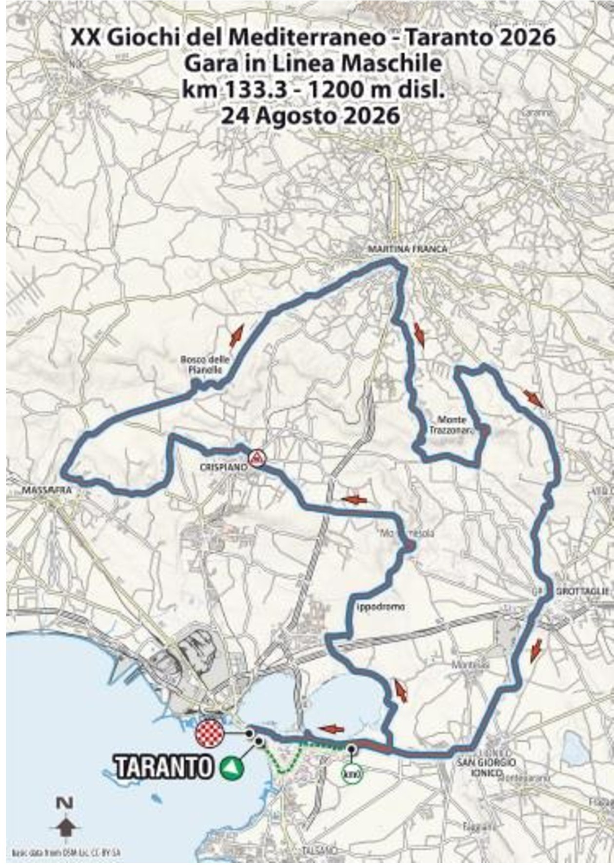 giochi del mediterraneo di taranto 2026 ciclismo su strada il 24 agosto i percorsi delle gare maschile e femminile comune di martina franca avviso alla cittadinanza da Noinotizie.it giochi del mediterraneo di taranto 2026 ciclismo su strada il 24 agosto i percorsi delle gare maschile e femminile comune di martina franca avviso alla cittadinanza