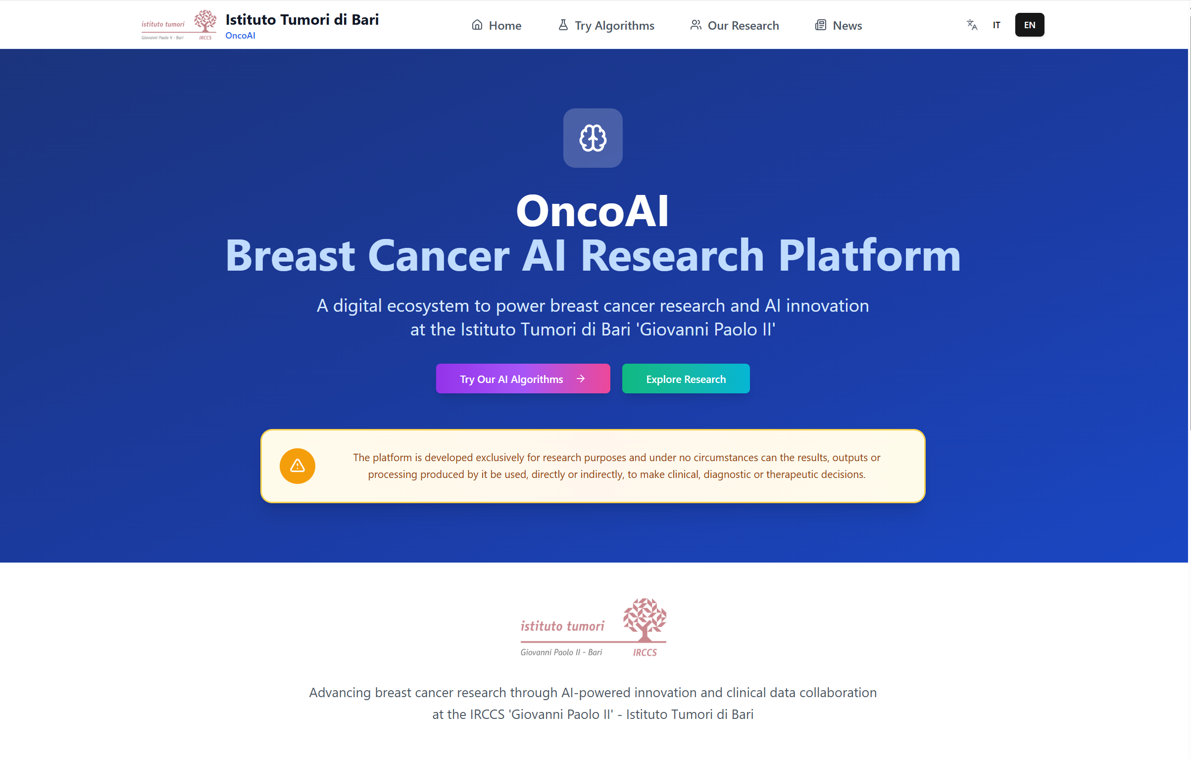 istituto tumori giovanni paolo ii di bari premio per oncoai rete di ricerca digitale con l8217intelligenza artificiale forum pa scienza da Noinotizie.it istituto tumori giovanni paolo ii di bari premio per oncoai rete di ricerca digitale con l8217intelligenza artificiale forum pa scienza