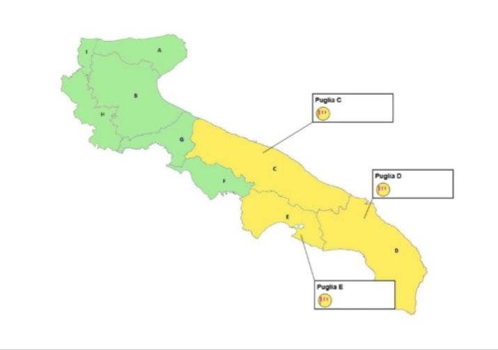 puglia maltempo allerta vento fino a burrasca codice giallo per fascia adriatica barese valle d8217itria tarantino e salento protezione civile previsioni meteo da Noinotizie.it puglia maltempo allerta vento fino a burrasca codice giallo per fascia adriatica barese valle d8217itria tarantino e salento protezione civile previsioni meteo