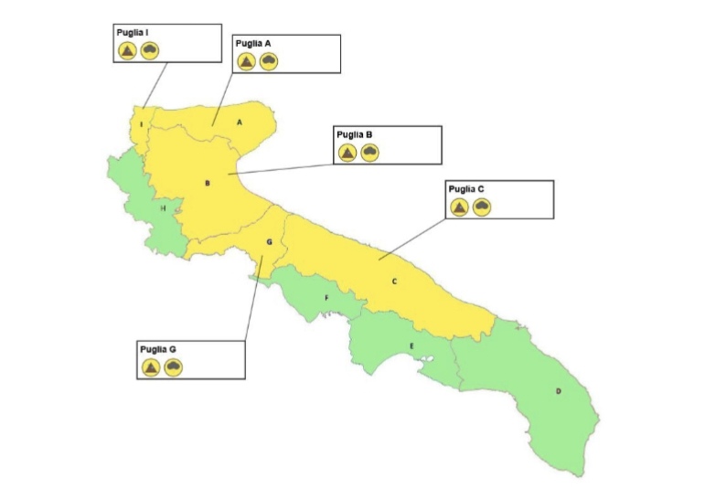 puglia maltempo allerta temporali codice giallo da zone del foggiano alla valle d8217itria protezione civile previsioni meteo da Noinotizie.it puglia maltempo allerta temporali codice giallo da zone del foggiano alla valle d8217itria protezione civile previsioni meteo